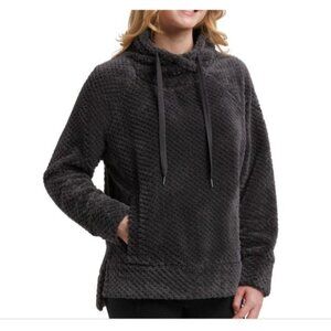 Member's Mark Ladies Plush Pullover Charcoal Sky Black XXL